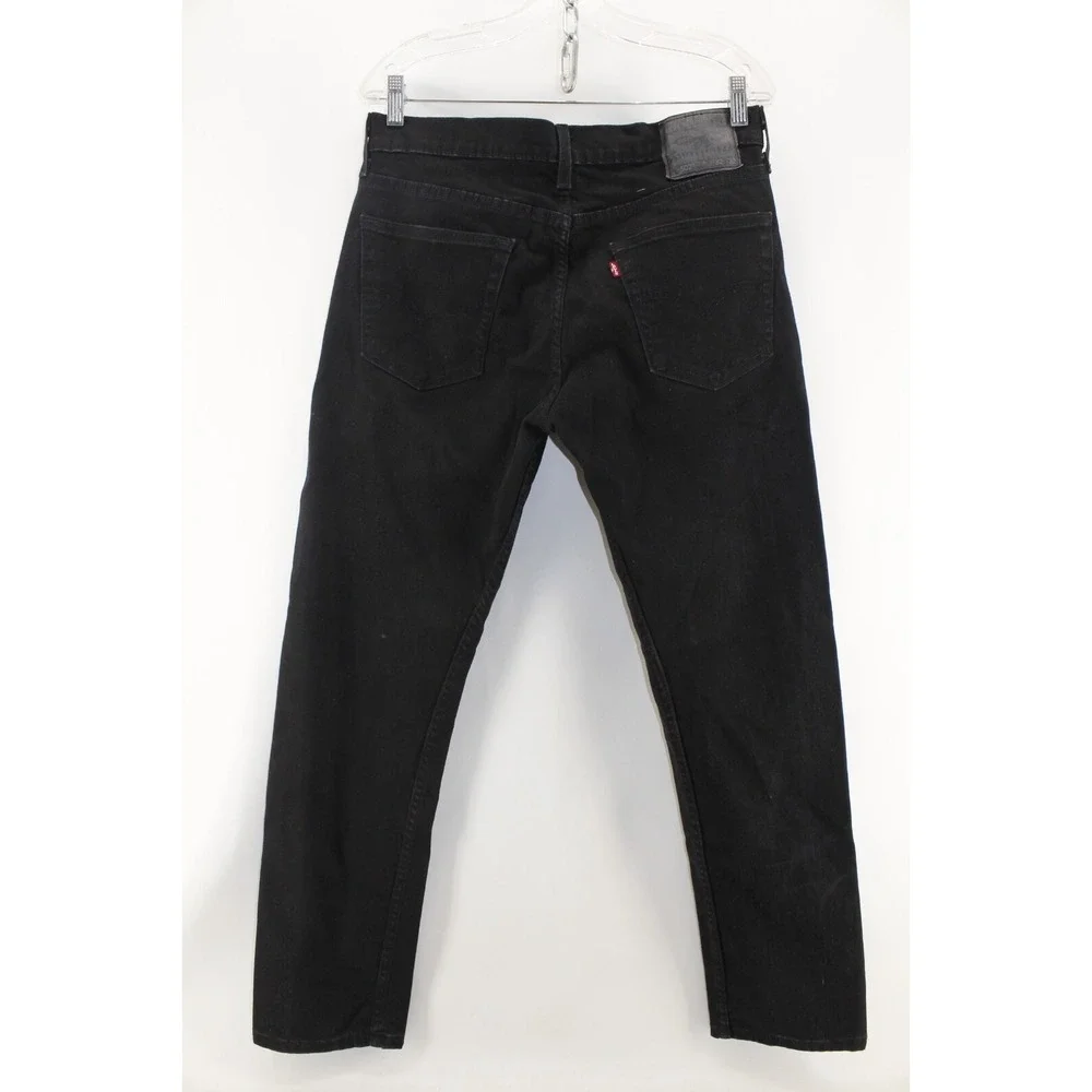 Levi's 502 Jeans 32x30 (Tag 32x32) Regular Taper Black Dark Wash - Picture 2 of 13